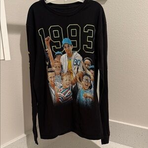 Kids Black '1993' Sandlot movie Graphic Long Sleeve Shirt